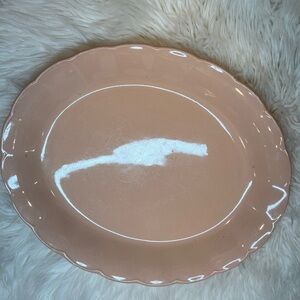 Vintage Peach Petal Grindley Large Oval Pink Scalloped made in England